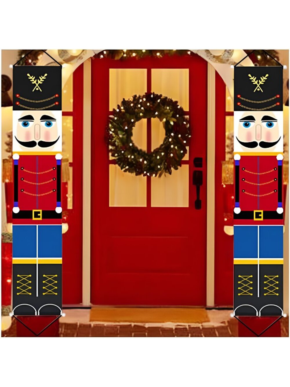 Christmas Nutcracker Banner Decor - 6.2ft Solider Nutcracker Christmas Banner